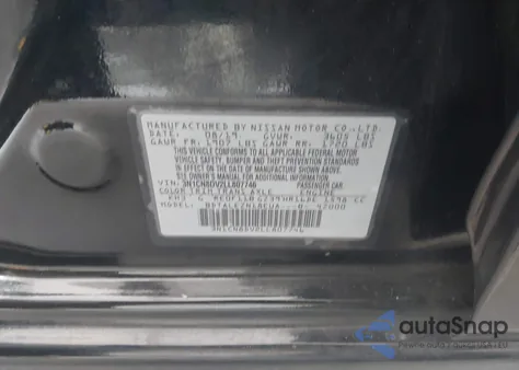 2020 Nissan Versa S Xtronic Cvt from USA, damaged, VIN 3N1CN8DV2LL807746